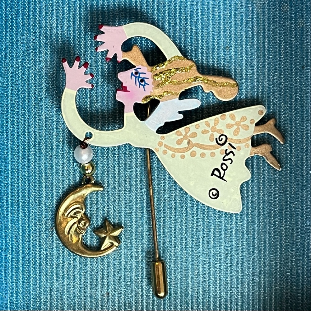 Vintage Silvestri Karen Rossi 'Angel' Lapel pin